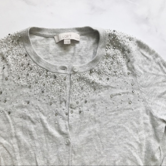 ⭐️$15⭐️ LOFT Jeweled Cardigan - Picture 4 of 5